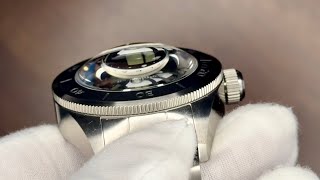 The Spinnaker Piccard SP509833 Volcano Black bezel action and quick lume check [upl. by Anaet478]