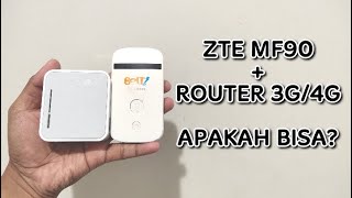 CARA MENGKONEKSIKAN MODEM MIFI BOLT ZTE MF90 KE ROUTER 3G4G  UNTUK MEMPERLUAS PANCARAN SINYAL WIFI [upl. by Thenna223]