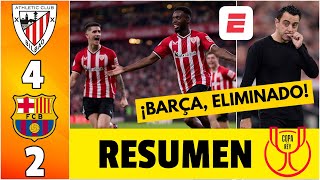 BARCELONA ELIMINADO por ATHLETIC CLUB 42 con goles de los hermanos WILLIAMS  Copa del Rey [upl. by Nananne]