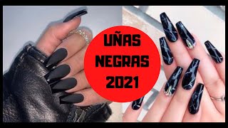 🔴BONITOS Y ELEGANTES DISEÑOS DE UÑAS NEGRAS 2021💅DISEÑOS DE UÑAS NEGRAS MODA 2021❤UÑAS EN TENDENCIA★ [upl. by Vitek485]