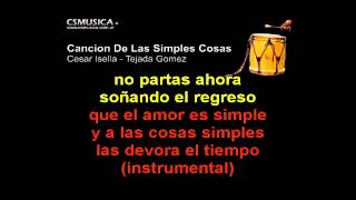 Folklore Cancion de las simples cosas Karaoke [upl. by Etyak186]