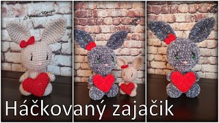 Háčkovaný zajačik so srdiečkomAmigurumi Bunny with heart english subtitles [upl. by Gladys751]