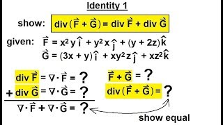 Calculus 3 Divergence and Curl 25 of 50 Identity 1 DIVFGDIVFDIVG [upl. by Montgomery862]