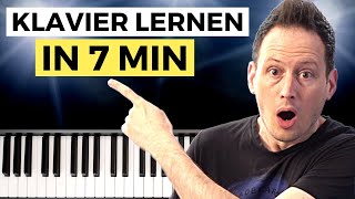 Ohne Vorkenntnisse in 7min Klavier lernen 1 Lektion für Anfänger [upl. by Launame263]