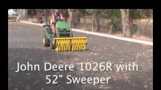 John Deere 1025R with 52quot Sweeper [upl. by Davie872]