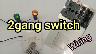 2gang switch wiring Practical tutorial [upl. by Nennerb]