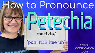 How to Pronounce Petechia Petechiae [upl. by Fabron]