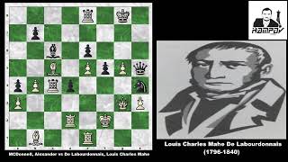 Louis Charles Mahe De Labourdonnais 17961840  Game4 chess [upl. by Olin]