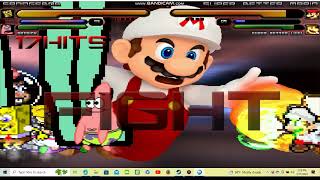 Sandal MUGEN Battle 229 SpongeBob Squarepants vs Super Mario Bros [upl. by Anaerol]