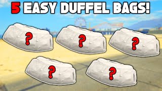 Top 5 Easiest Duffel Bags To Get In GTA 5 Online [upl. by Idelia]