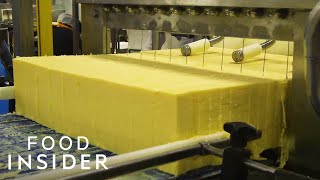 How A 100YearOld Vermont Creamery Makes Cheddar Cheese  Regional Eats [upl. by Enneite]