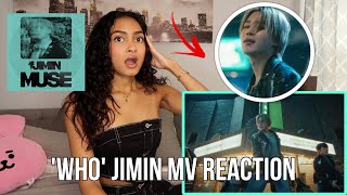 지민 Jimin Who Official MV REACTION  AN ICON [upl. by Nalon65]