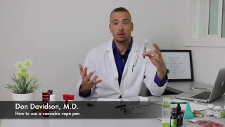 How to use a cannabis vape pen with Dr D [upl. by Aynodal]