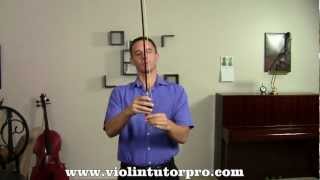 How tight should your violin bow be  White Belt Instruction [upl. by Corel]