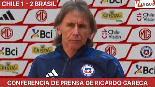 Ricardo Gareca Conferencia de prensa Chile perdió ante Brasil EN VIVO [upl. by Reeba]