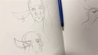 Drawing a Firbolg Face with Caduceus Clay [upl. by Adrianne]