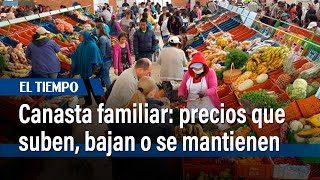 Precios de la canasta familiar lo que sube baja o se mantiene  El Tiempo [upl. by Nason]