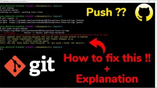 How To Fix GitHub Push Rejected Errors  Explanation [upl. by Marlen]