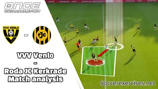 VVV  Venlo vs Roda JC Kerkrade  KKD 2024  2025 Match analysis by soccerexercises [upl. by Mundy]