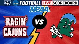 Louisiana Ragin Cajuns vs Tulane Green Wave  NCAA Football Live Scoreboard [upl. by Yessej528]