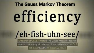 The Gauss Markov Theorem in Statistics [upl. by Evad]