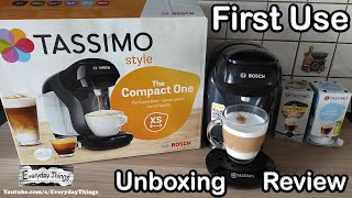 Bosch Tassimo Style Coffee Machine first use  Unboxing amp Review How to use [upl. by Daron]