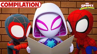 Gwens Best Moments Compilation  Marvels Spidey and his Amazing Friends  disneyjr [upl. by Housum]