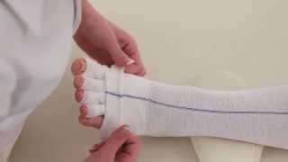 Mollelast toe bandaging [upl. by Aleusnoc]