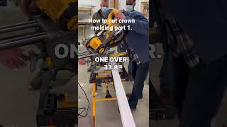 How to install crown molding part 1 How to set the saw to cut crown moldingconstructiontraining [upl. by Claud]