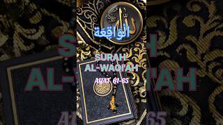 Surah Alwaqiah 6165 islamic quran shorts [upl. by Boylan695]