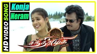 Chandramukhi Tamil Movie  Nayanthara falls for Rajinikanth  Konjam Neram Video Song  Jyothika [upl. by Sugar948]