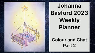 Adult Colouring Tutorial Bed from Johanna Basford 2023 Weekly Planner part 2 [upl. by Neuberger]