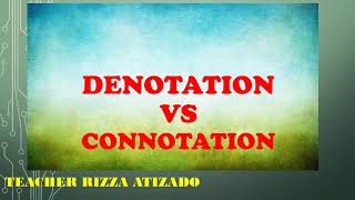 What is the difference of Connotation and Denotation [upl. by Wilkinson306]