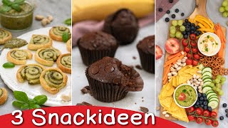 Snacks für Gäste 3 schnelle Snacks selber machen  Fingerfood Rezepte [upl. by Seumas]