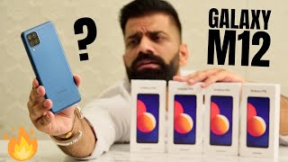 Samsung Galaxy M12 Unboxing amp First Look  90Hz  8nm  6000mAh  3x Giveaway🔥🔥🔥 [upl. by Kantos193]