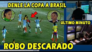 REACCIONO A ROBO A COLOMBIA VS ARGENTINA SUDAMERICANO SUB 20 PENALTI [upl. by Enylekcaj73]