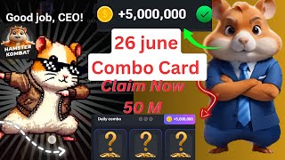 HAMSTER KOMBAT Daily Combo Card  Cipher Code Today 25JUNE crypto hamsterkombat airdrop2024 [upl. by Phillane626]