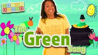 The GREEN Song  HeidiSongs Sing amp Spell Colors [upl. by Gatian]