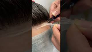 wig replacement hairline repair custom wig customhairline haircut barbershop hairstyle hair [upl. by Kopple931]