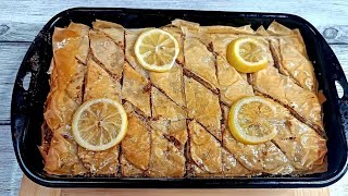 Traditional Turkish Dessert BAKLAVA  Step by Step Easy to Follow [upl. by Aihsel]