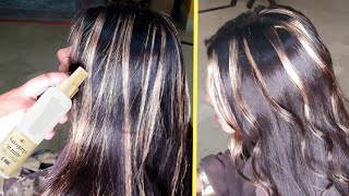 Hair Highlights at Home with Hair Color Spray in 2 Minutes [upl. by Starlene]