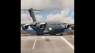 This US Air Force Boeing C 17A Globemaster III Anchorage Takeoff is crazy [upl. by Vigor]