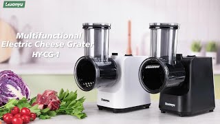 Huanyu Electric Cheese Grater All in One Meat Grinder MultiFunctional Vegetable Slicer Chopper [upl. by Eilram]