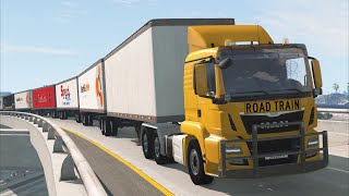 Road Train Accidents  BeamNGdrive [upl. by Ahsha]