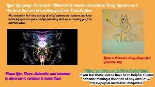 Aphantasia Activation remove outdated belief systems and anchors [upl. by Auqinal]