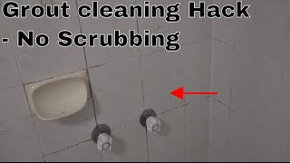 How to clean grout easy way  No scrubbing [upl. by Anahsirk500]