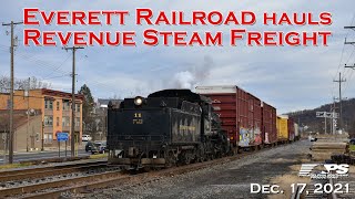 The Everett Railroad Hauls Revenue Freight with Steam Locomotive 11  Dec 17 2021 [upl. by Mitman852]