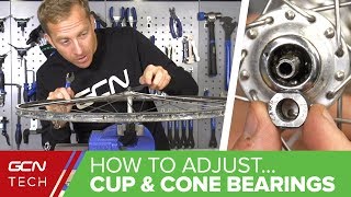 How To Adjust Cup amp Cone Wheel Bearings On Your Bike  Maintenance Monday [upl. by Arted]