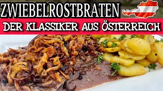 Zwiebelrostbraten mit Röstzwiebeln und einer mega einfachen selbsgemachten Soße [upl. by Nivlag]