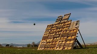 Medieval Trebuchet Hits Wall and the Wall Wins [upl. by Grishilde]